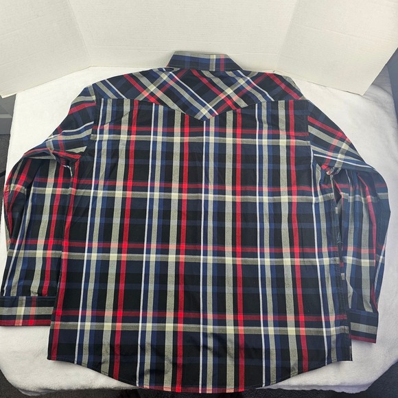 COEVALS CLUB Men's Pearl Snap Plaid Western Button Down Shirt Size XXL NWOT - Picture 3 of 7